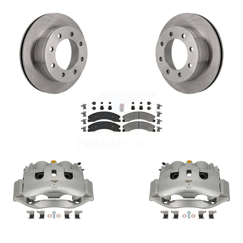 Rear Disc Brake Caliper Rotors And Semi-Metallic Pads Kit For Chevrolet Express 4500 KC8-100952N