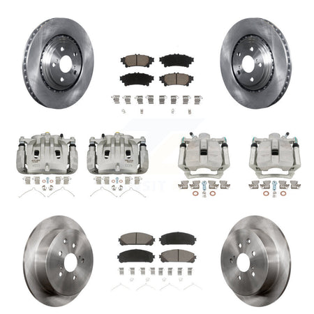 Front Rear Disc Brake Caliper Rotors And Ceramic Pads Kit (10Pc) For Lexus RX350 RX450h KC8-100953C