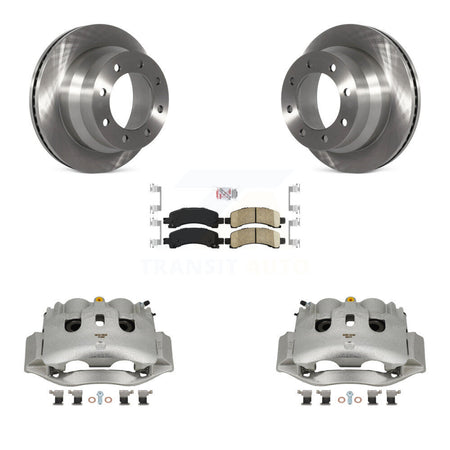 Rear Disc Brake Caliper Rotors And Ceramic Pads Kit For Chevrolet Express 4500 KC8-100954N