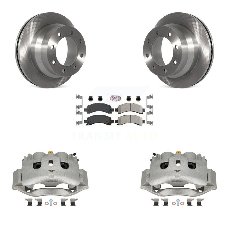 Rear Disc Brake Caliper Rotors And Semi-Metallic Pads Kit For Chevrolet Express 4500 KC8-100955N