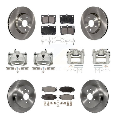 Front Rear Disc Brake Caliper Rotor & Ceramic Pad Kit (10Pc) For 2010-2013 Lexus IS250 C KC8-100955T