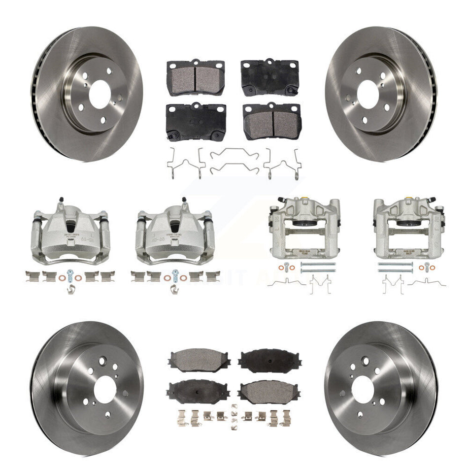 Front Rear Disc Brake Caliper Rotor & Ceramic Pad Kit (10Pc) For 2010-2013 Lexus IS250 C KC8-100955T