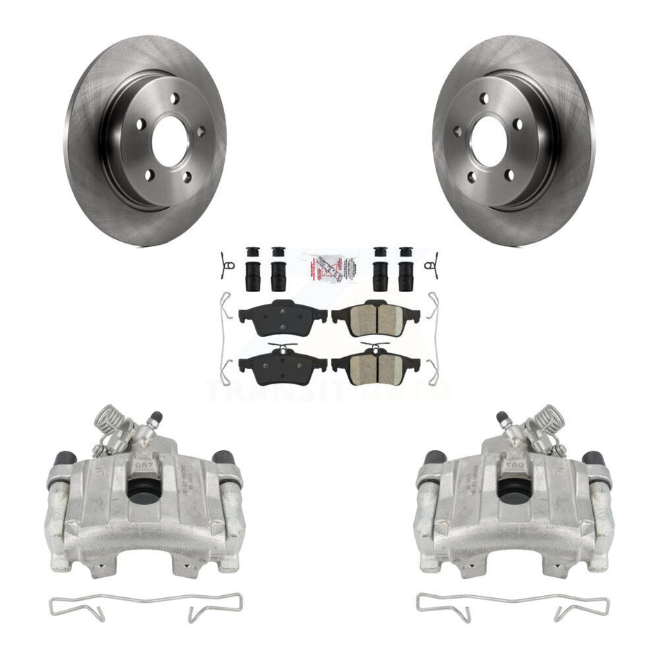 Rear Disc Brake Caliper Rotors And Ceramic Pads Kit For Ford Focus KC8-100956N