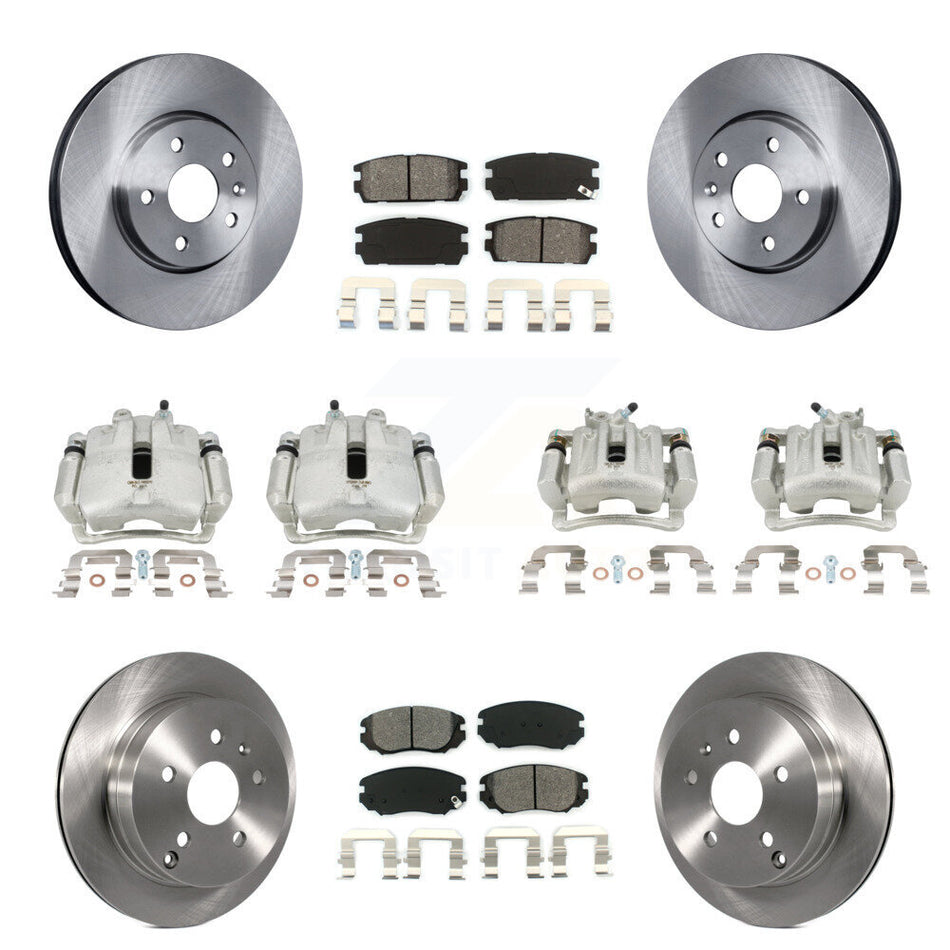 Front Rear Brake Caliper Rotors & Semi-Metallic Pad Kit (10Pc) For Chevrolet Equinox GMC KC8-100957S