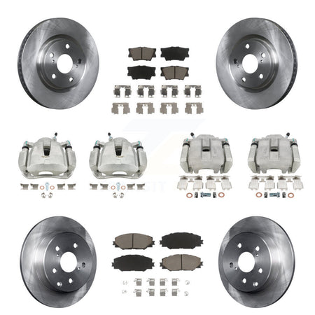 Front Rear Disc Brake Caliper Rotors And Ceramic Pads Kit (10Pc) For Toyota RAV4 KC8-100959C