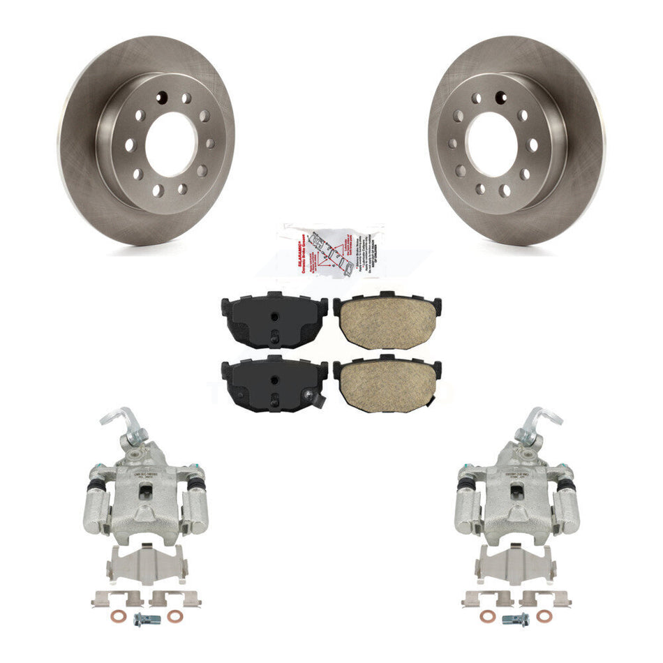 Rear Disc Brake Caliper Rotors And Ceramic Pads Kit For Hyundai Tiburon KC8-100959N