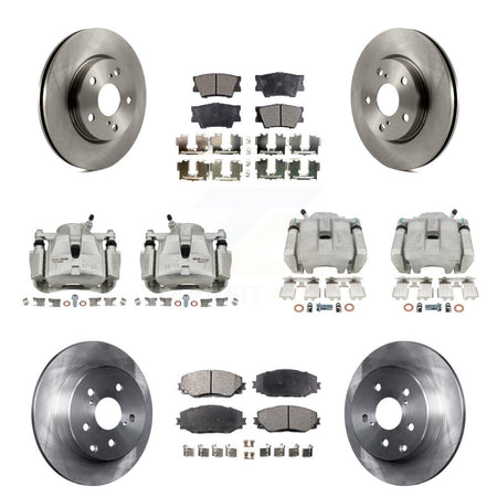 Front Rear Disc Brake Caliper Rotors And Semi-Metallic Pads Kit (10Pc) For Toyota RAV4 KC8-100959P