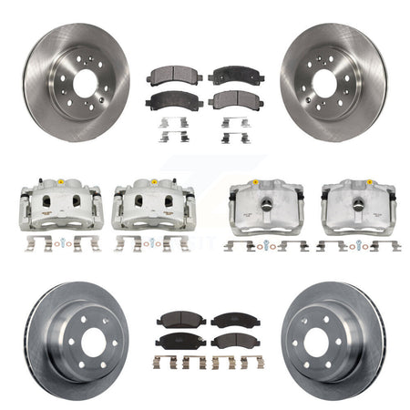 Front Rear Brake Caliper Rotor & Semi-Metallic Pad Kit (10Pc) For Chevrolet Express 1500 KC8-100960P