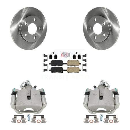 Rear Disc Brake Caliper Rotors And Ceramic Pads Kit For Chevrolet Impala Pontiac Grand Prix Buick LaCrosse Limited Allure KC8-100961N by Transit Auto