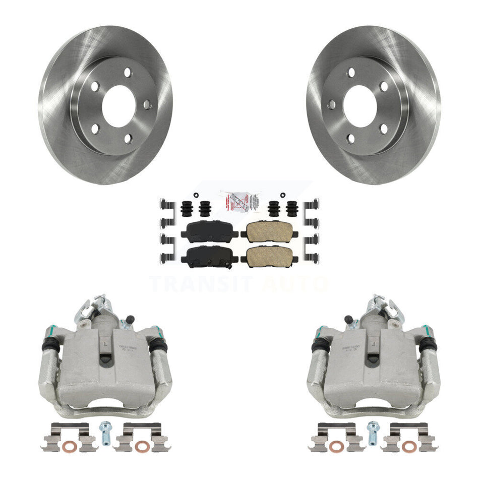 Rear Disc Brake Caliper Rotors And Ceramic Pads Kit For Chevrolet Impala Pontiac Grand Prix Buick LaCrosse Limited Allure KC8-100961N by Transit Auto