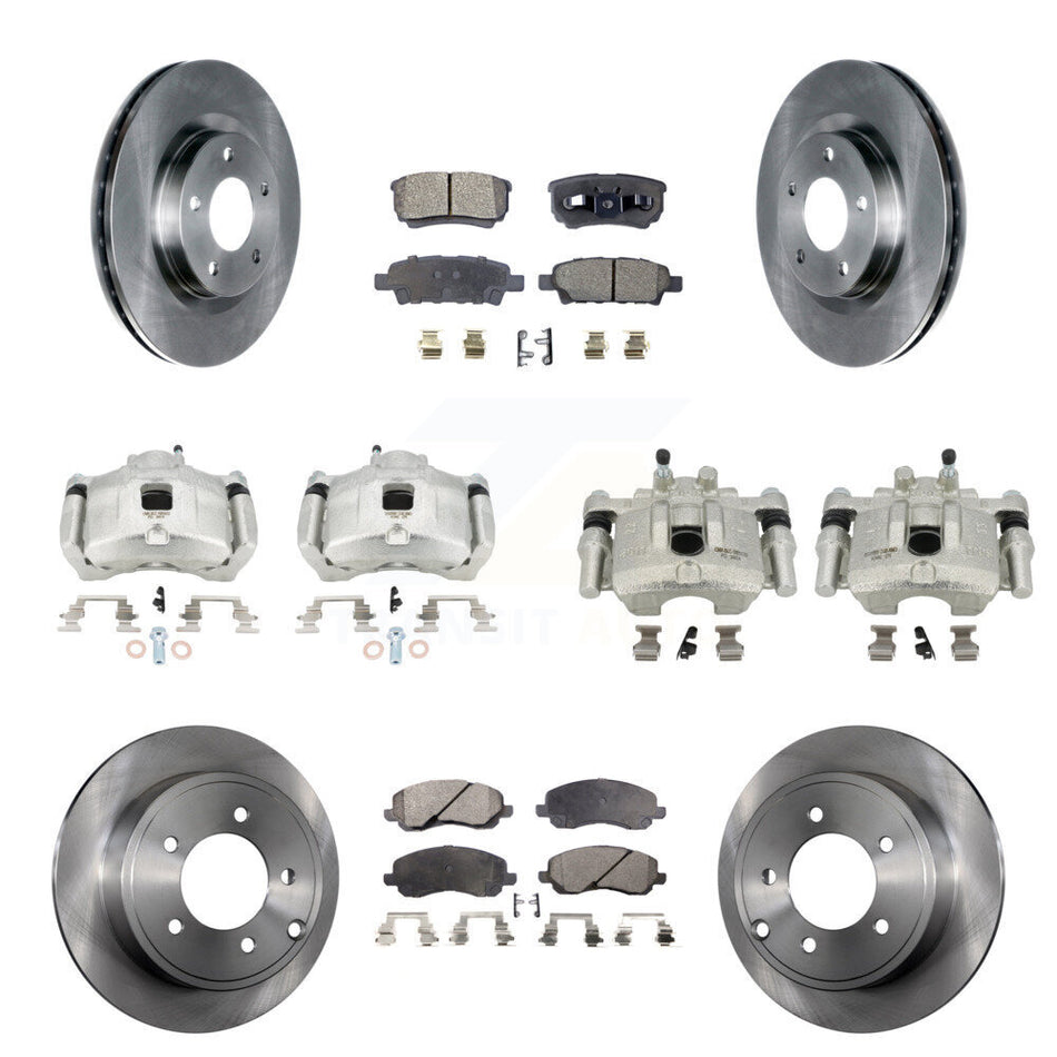 Front Rear Brake Caliper Rotors Ceramic Pad Kit (10Pc) For Jeep Patriot Compass Chrysler KC8-100963T