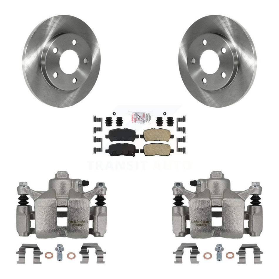 Rear Disc Brake Caliper Rotors And Ceramic Pads Kit For Chevrolet Impala KC8-100964N