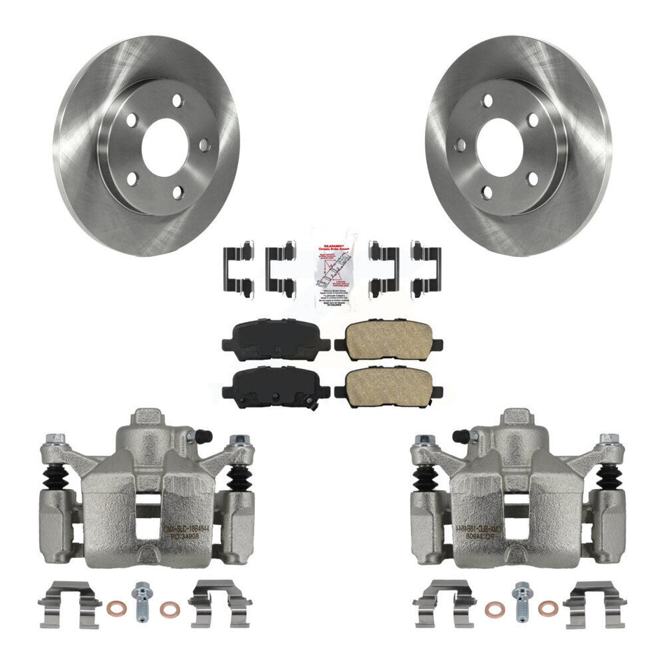 Rear Disc Brake Caliper Rotors And Ceramic Pads Kit For Chevrolet Impala KC8-100965N