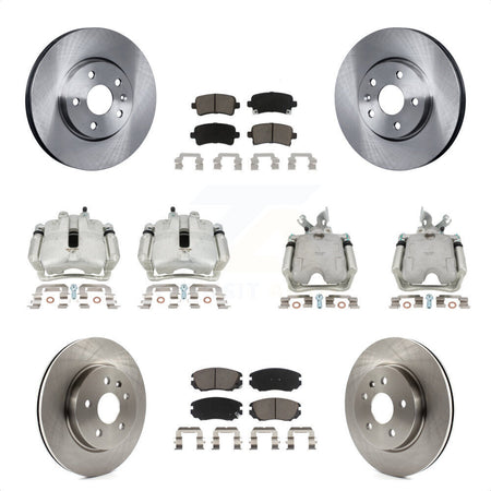 Front Rear Disc Brake Caliper Rotors And Ceramic Pads Kit (10Pc) For Buick LaCrosse Allure KC8-100969C by Transit Auto