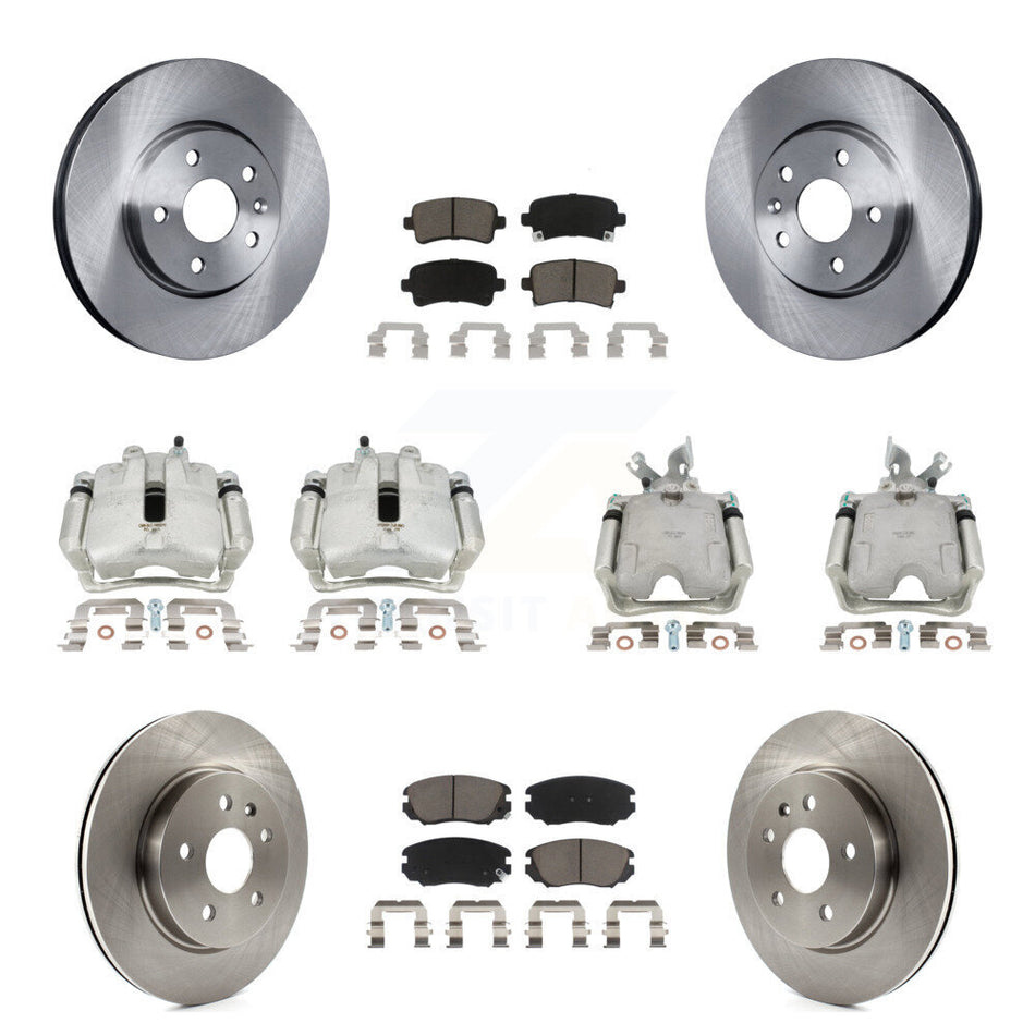 Front Rear Disc Brake Caliper Rotors And Ceramic Pads Kit (10Pc) For Buick LaCrosse Allure KC8-100969C
