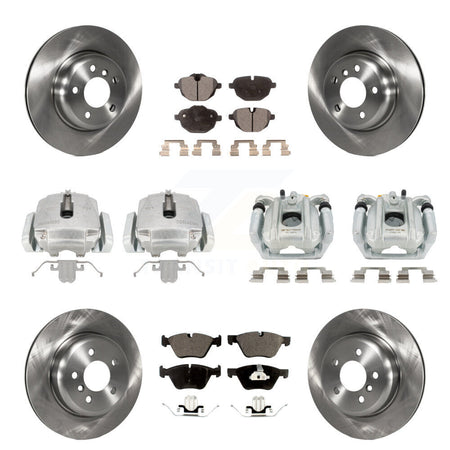 Front Rear Disc Brake Caliper Rotors And Ceramic Pads Kit (10Pc) For BMW 528i xDrive KC8-100972T
