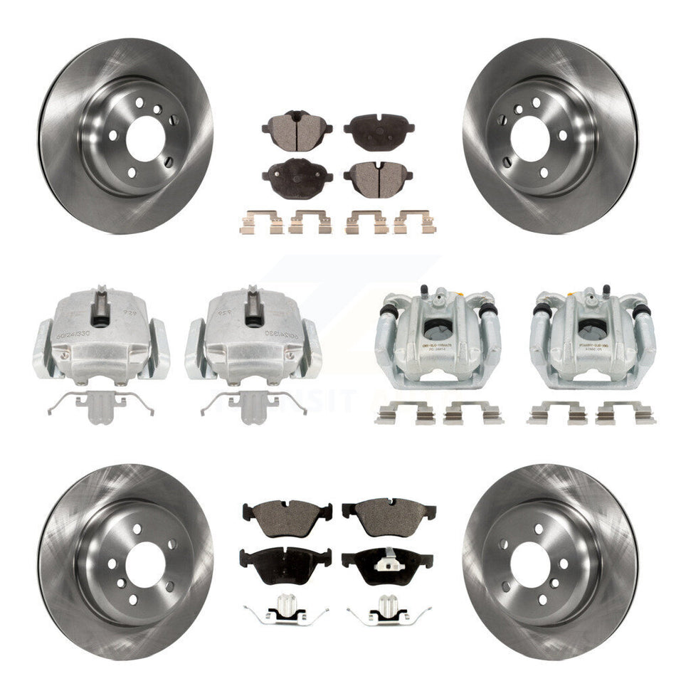 Front Rear Disc Brake Caliper Rotors And Ceramic Pads Kit (10Pc) For BMW 528i xDrive KC8-100972T