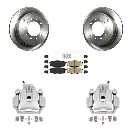 Rear Disc Brake Caliper Rotors And Ceramic Pads Kit For Toyota Tundra Sequoia KC8-100979N