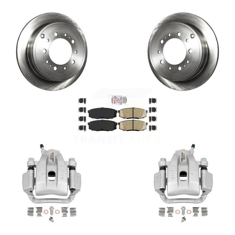 Rear Disc Brake Caliper Rotors And Ceramic Pads Kit For Toyota Tundra Sequoia KC8-100979N
