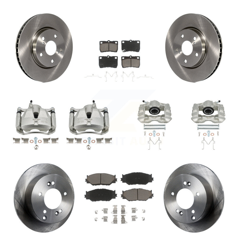 Front Rear Disc Brake Caliper Rotors And Ceramic Pads Kit (10Pc) For Lexus IS250 KC8-100980C