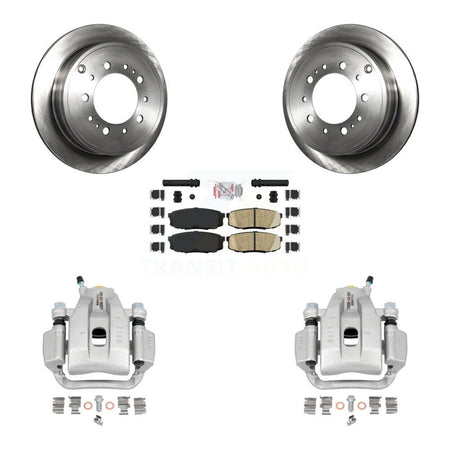 Rear Disc Brake Caliper Rotors And Ceramic Pads Kit For Toyota Tundra Sequoia KC8-100980N