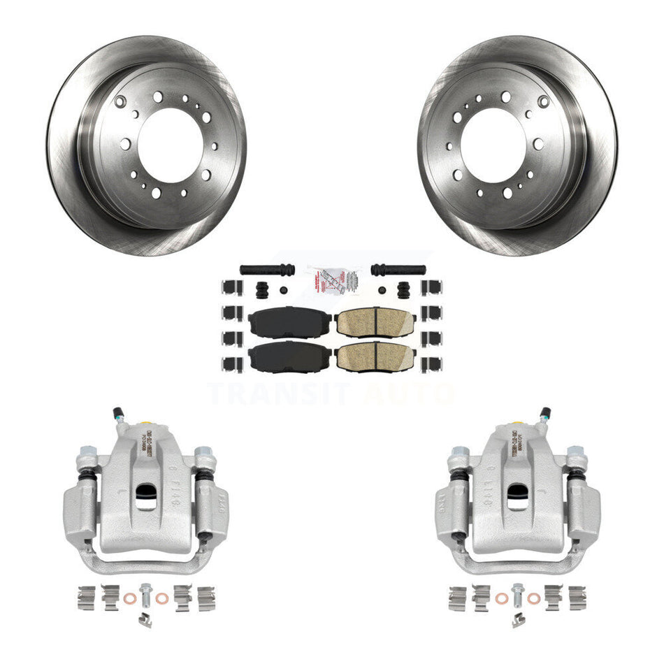 Rear Disc Brake Caliper Rotors And Ceramic Pads Kit For Toyota Tundra Sequoia KC8-100980N