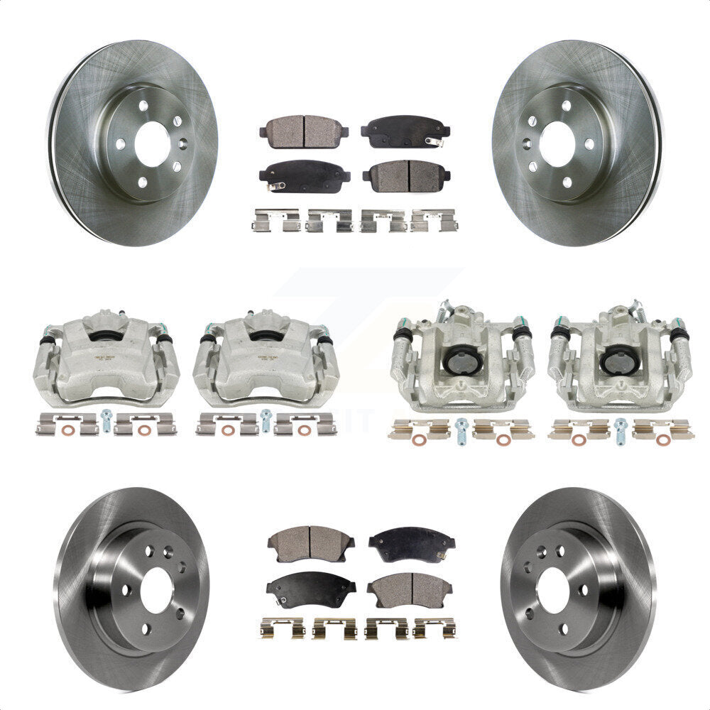 Front Rear Disc Brake Caliper Rotors And Semi-Metallic Pads Kit (10Pc) For Chevrolet Cruze Limited KC8-100981P by Transit Auto