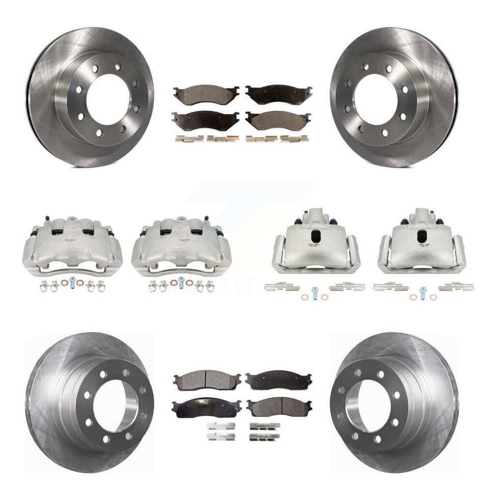 Front Rear Disc Brake Caliper Rotors And Ceramic Pads Kit (10Pc) For Dodge Ram 1500 KC8-100982T