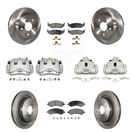 Front Rear Brake Caliper Rotor & Ceramic Pad Kit (10Pc) For Chrysler Aspen Dodge Durango KC8-100984T