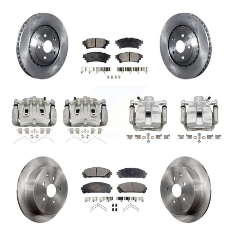 Front Rear Disc Brake Caliper Rotors And Ceramic Pads Kit (10Pc) For Lexus RX350 RX450h KC8-100986T
