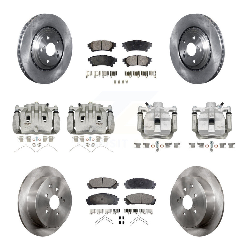 Front Rear Disc Brake Caliper Rotors And Ceramic Pads Kit (10Pc) For Lexus RX350 RX450h KC8-100986T