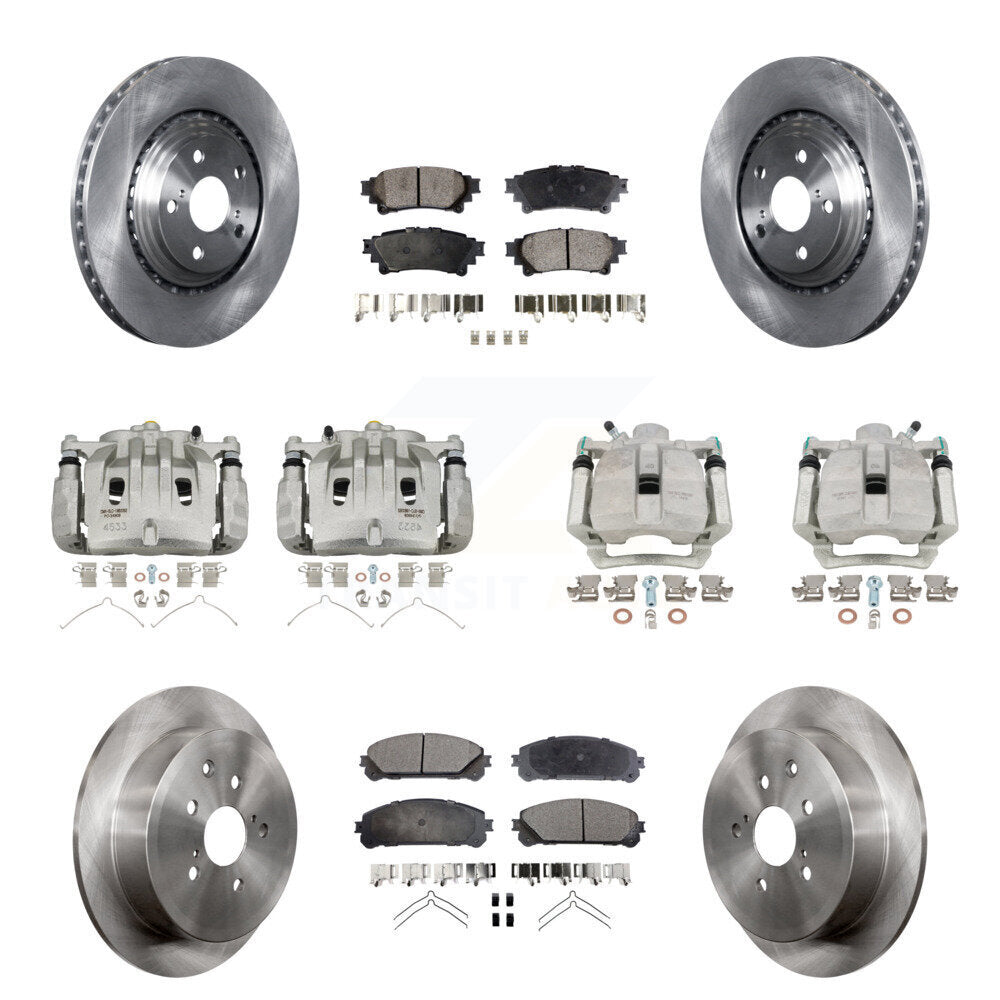 Front Rear Disc Brake Caliper Rotors And Ceramic Pads Kit (10Pc) For Lexus RX350 RX450h KC8-100987T