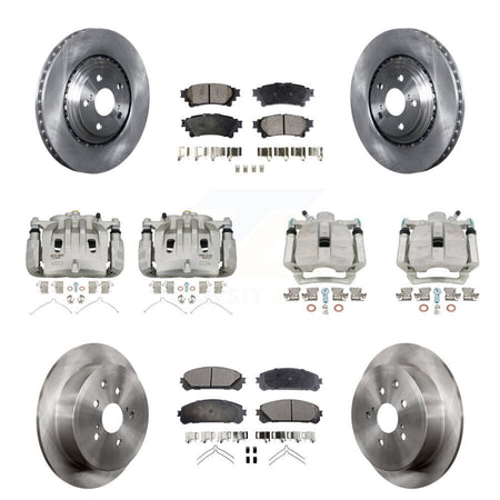Front Rear Disc Brake Caliper Rotors And Ceramic Pads Kit (10Pc) For Lexus RX350 RX450h KC8-100987T