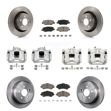 Front Rear Disc Brake Caliper Rotors And Ceramic Pads Kit (10Pc) For Dodge Nitro KC8-100988C