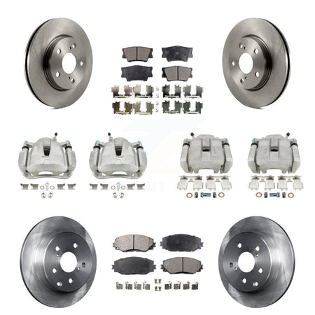 Front Rear Disc Brake Caliper Rotors Ceramic Pad Kit (10Pc) For 2014-2015 Toyota RAV4 LE KC8-100995T