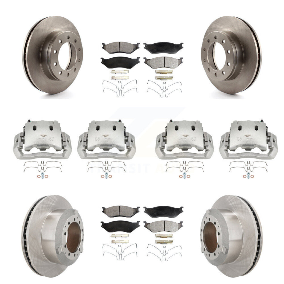 Front Rear Brake Caliper Rotors & Ceramic Pad Kit (10Pc) For Ford F-450 Super Duty F-550 KC8-100997T