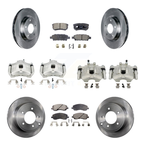 Front Rear Brake Caliper Rotor Semi-Metallic Pad Kit (10Pc) For Jeep Patriot Compass 200 KC8-100999P