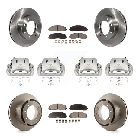 Front Rear Disc Brake Caliper Rotor And Ceramic Pad Kit (10Pc) For Ford F-450 Super Duty KC8-100999T