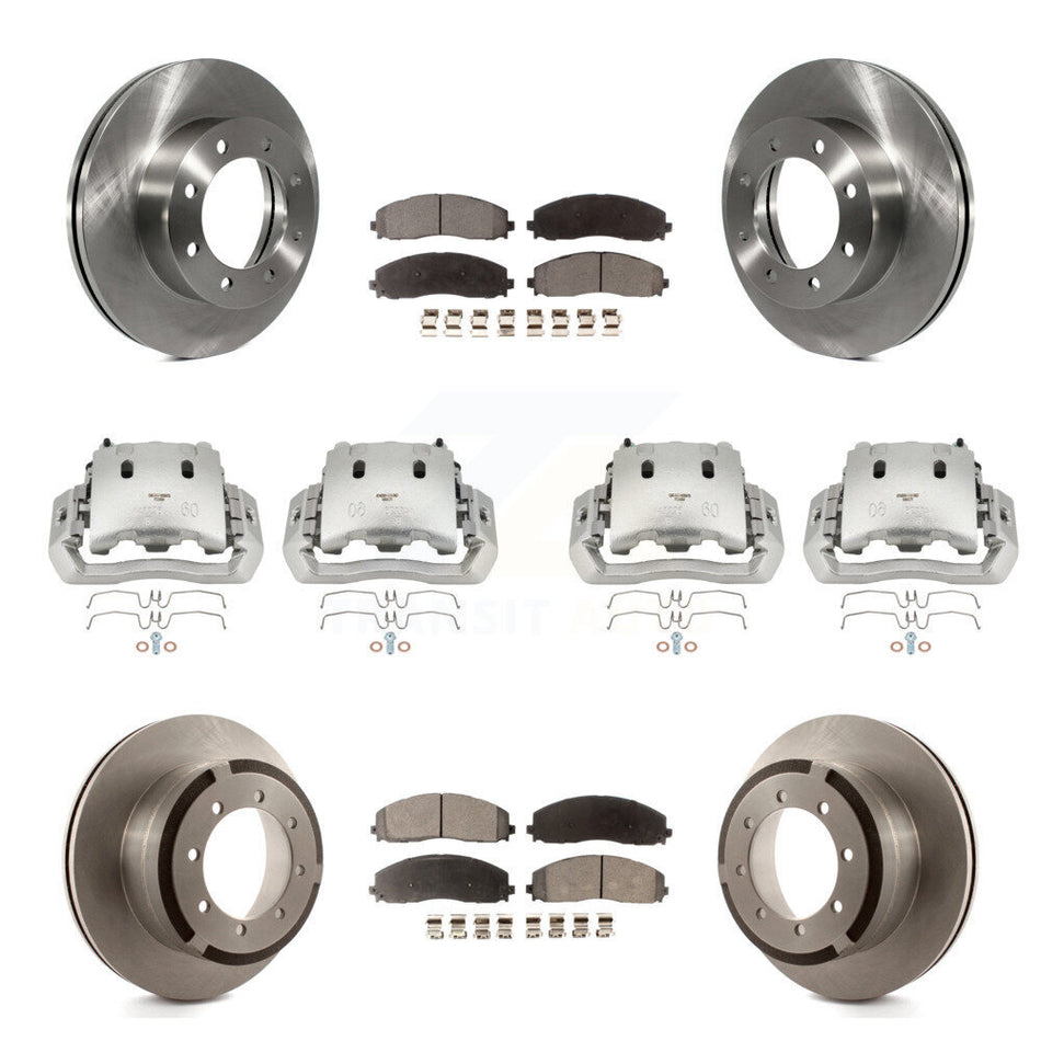 Front Rear Disc Brake Caliper Rotor And Ceramic Pad Kit (10Pc) For Ford F-450 Super Duty KC8-100999T
