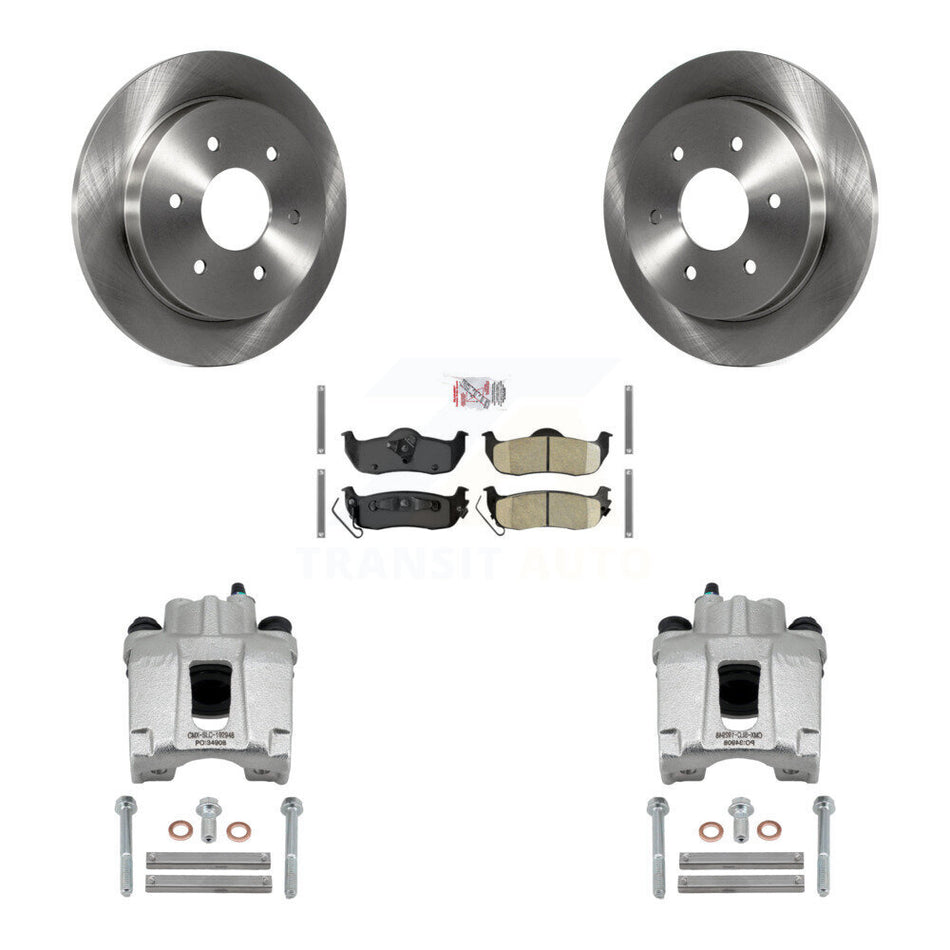 Rear Disc Brake Caliper Rotors And Ceramic Pad Kit For Nissan TITAN Armada INFINITI QX56 KC8-101000N