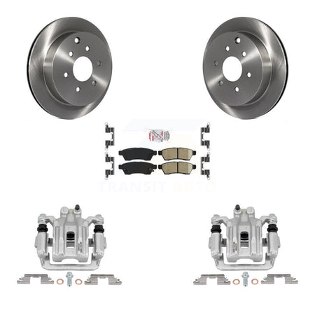 Rear Disc Brake Caliper Rotors Ceramic Pad Kit For Nissan Frontier Xterra Suzuki Equator KC8-101003N