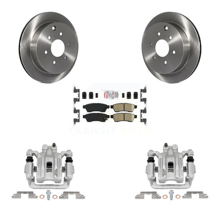 Rear Disc Brake Caliper Rotors Ceramic Pad Kit For Nissan Frontier Xterra Suzuki Equator KC8-101004N