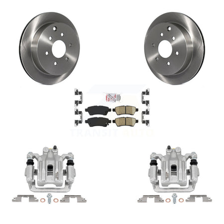 Rear Disc Brake Caliper Rotors And Ceramic Pads Kit For 2006-2007 Nissan Xterra KC8-101005N
