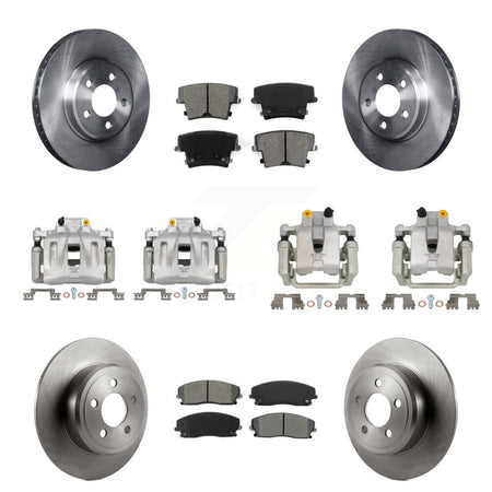 Front Rear Disc Brake Caliper Rotors Semi-Metallic Pad Kit (10Pc) For Dodge Chrysler 300 KC8-101005S