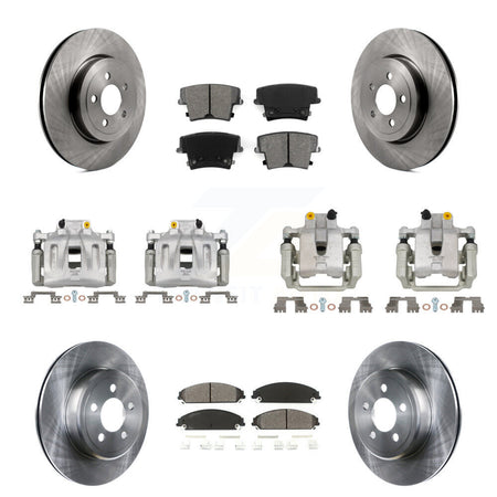 Front Rear Disc Brake Caliper Rotors And Semi-Metallic Pads Kit (10Pc) For Chrysler 300 KC8-101006S