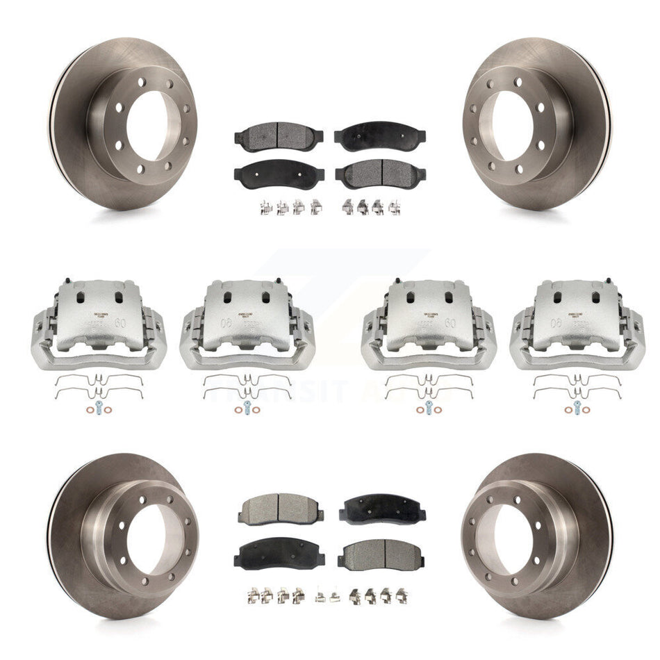 Front Rear Disc Brake Caliper Rotor And Ceramic Pad Kit (10Pc) For Ford F-450 Super Duty KC8-101006T