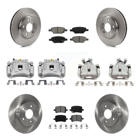 Front Rear Disc Brake Caliper Rotors And Semi-Metallic Pads Kit (10Pc) For Pontiac G6 KC8-101008S