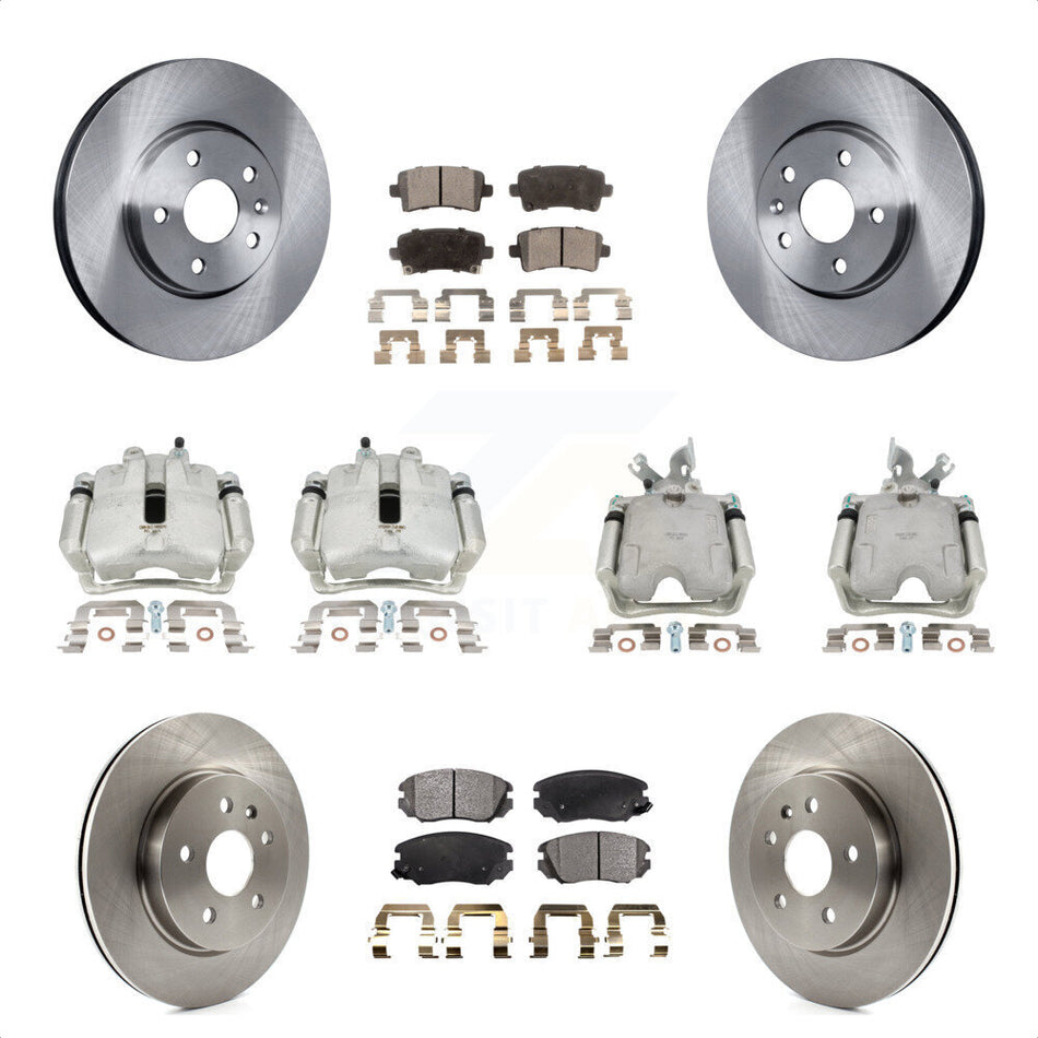 Front Rear Disc Brake Caliper Rotors And Ceramic Pads Kit (10Pc) For Buick LaCrosse Allure KC8-101008T by Transit Auto