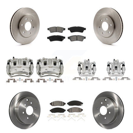 Front Rear Brake Caliper Rotor & Semi-Metallic Pad Kit (10Pc) For Nissan Frontier Suzuki KC8-101010S