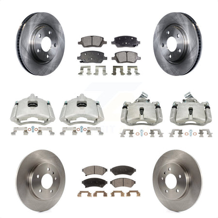 Front Rear Disc Brake Caliper Rotors And Ceramic Pads Kit (10Pc) For 2005 Chevrolet Uplander Buick Terraza Saturn Relay FWD KC8-101010T by Transit Auto